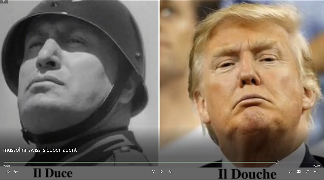 Mussolini Swiss Sleeper Agent Make America Great | Again; America is their NWO Baby by #SeanHross
