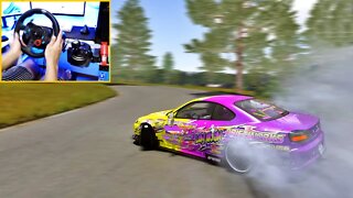 DRIFTING WITH NISSAN SILVIA S15 1JZ IN ASSETTO CORSA DRIFT MODS STEERING WHEEL G29 AND HAND BRAKE