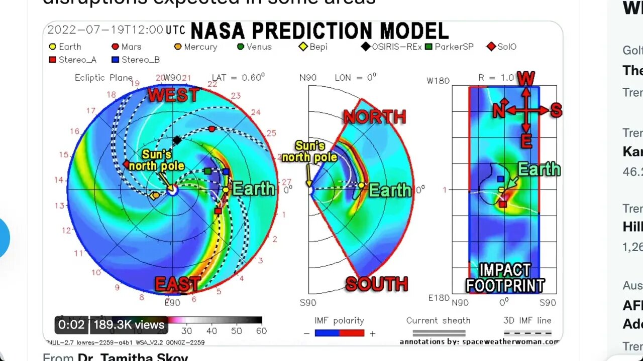 美國宇航局預測 7 月 19 日強烈的太陽風暴將影響地球。預計某些地區的無線電和 GPS 信號會中斷