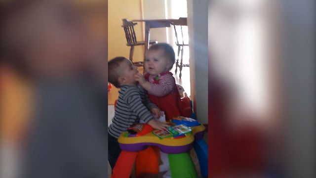 Cute Baby Loves Kissing