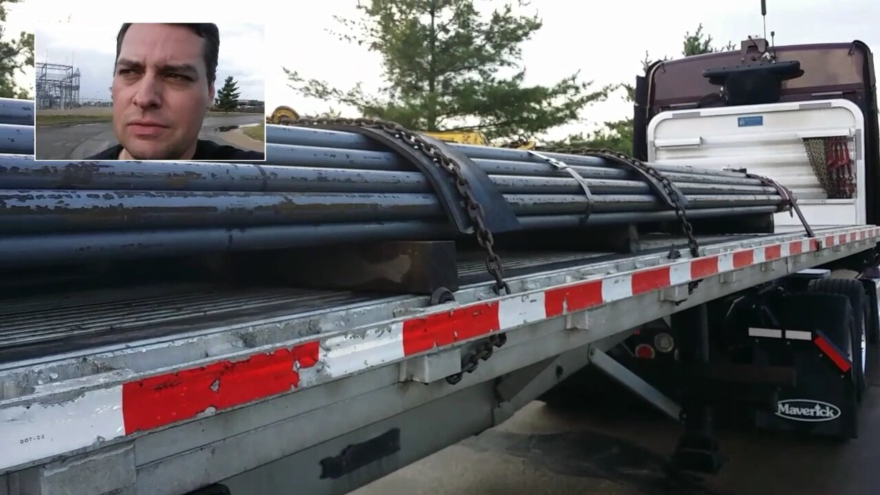 Delivering a load of steel bar