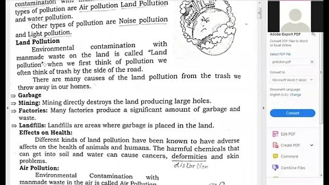 Class 5th Social Studies Lecture 1 Ch 5 Pollution 06 07 2020