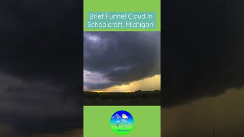 WALL CLOUD observed in Schoolcraft, Michigan!