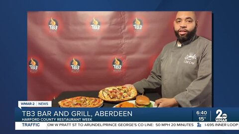 TB3 Bar and Grill in Aberdeen participating in Harford County Restaurant Week