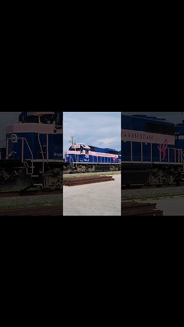 FEC-436 Pink leading FEC Train 206 at South Daytona July 9 2023 #railfanrob #fec206