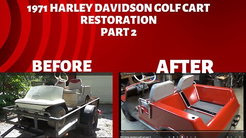 Harley Davidson golf cart restoration part 2