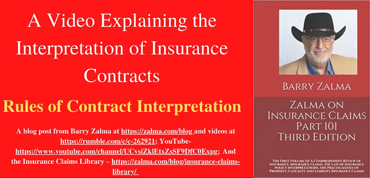 A Video Explaining the Interpretation of Insurance Contracts