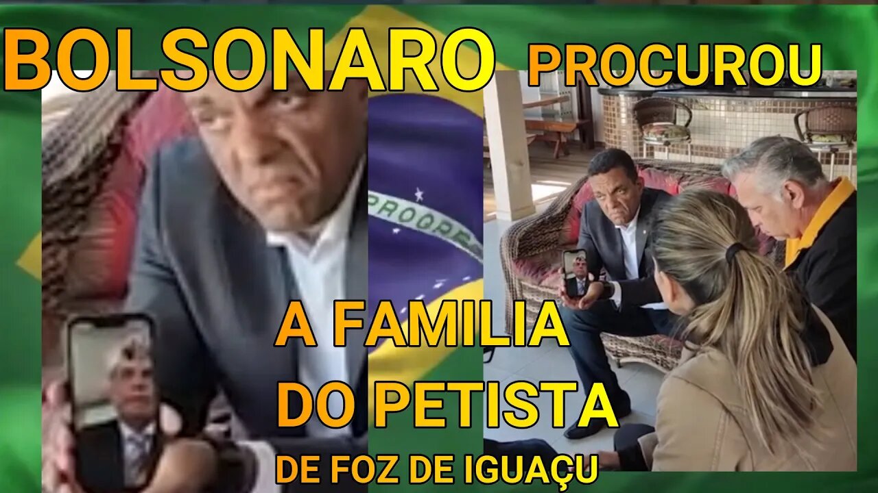 BOLSONARO QUEBRA BARREIRAS E FALA COM A FAMÍLIA DO PETISTA DO CASO FOZ DE IGUAÇU, E FOI BEM RECEBIDO