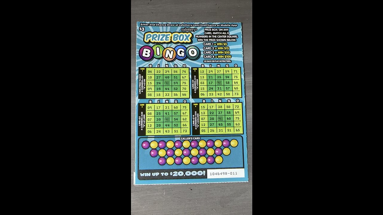 Bingo ticket