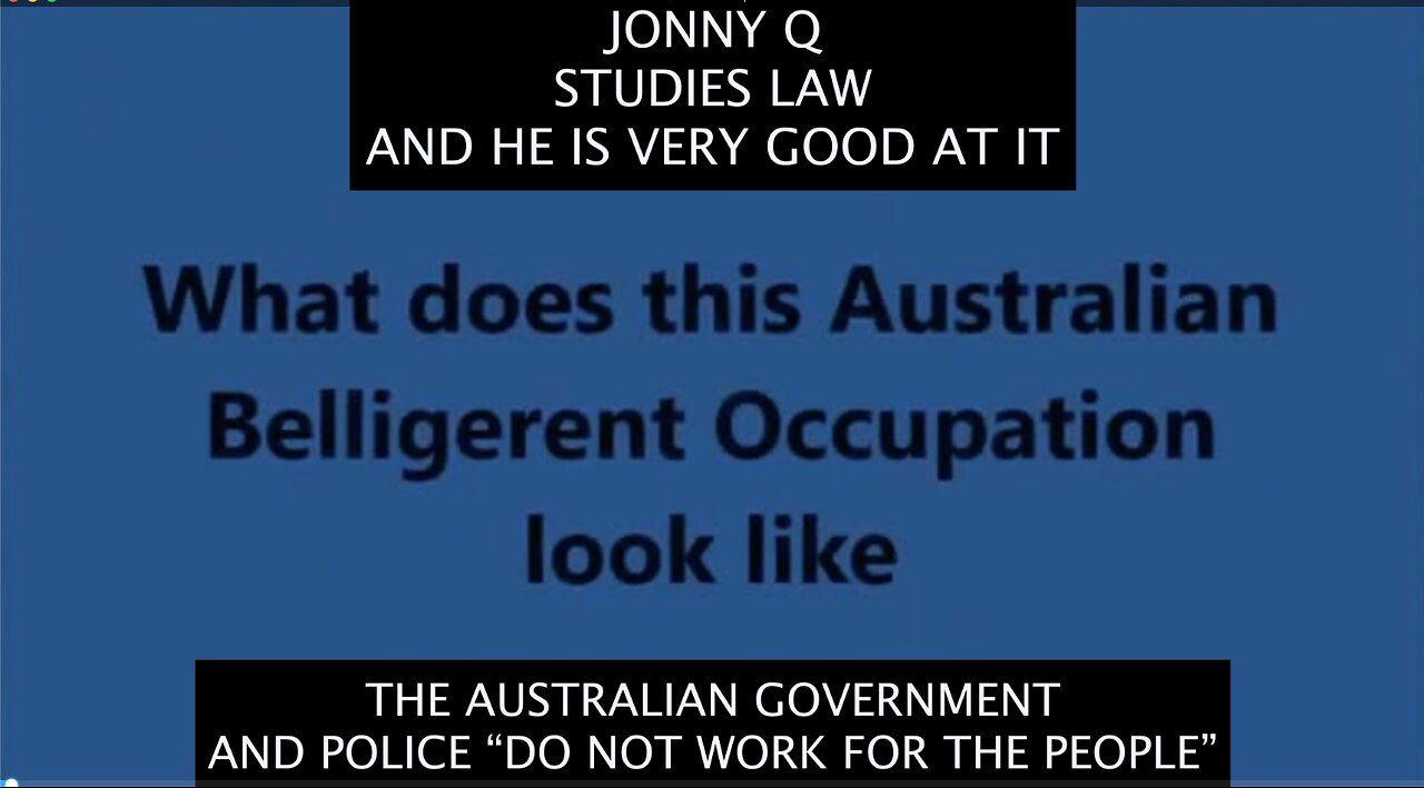 THE PROOF THAT THE AUSTRALIAN GOVERNMENT AND POLICE DON'T WORK FOR THE PEOPLE