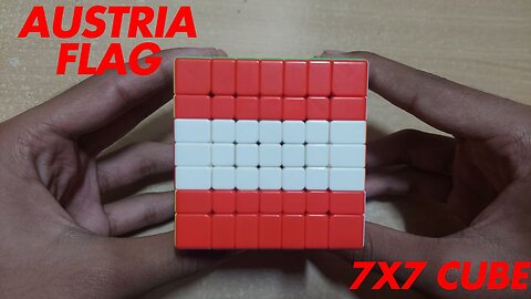 Austria Flag in 7x7 Cube #rumble