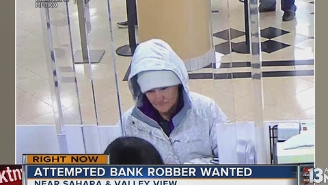 Las Vegas police seek woman who attempted to rob bank Tuesday