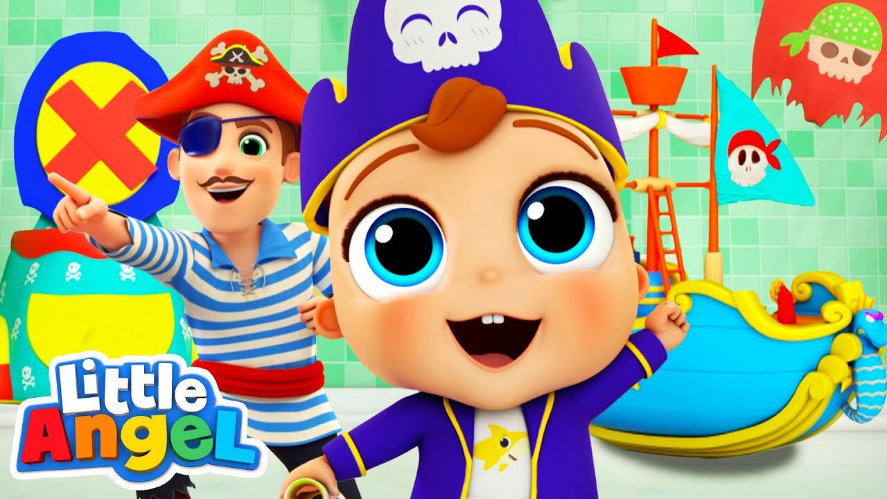 Bathroom Pirates | Little Angel Kids Songs & Nursery Rhymes