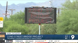 Preliminary construction begins to rebuild 22nd Street Bridge