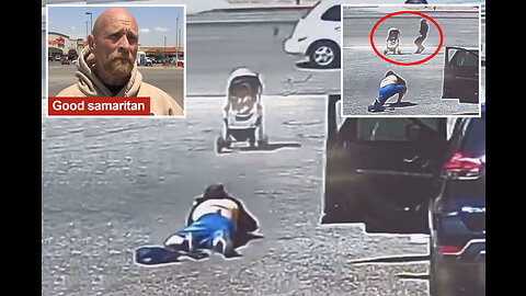 Good Samaritan rescues baby stroller from rolling into traffic | USA TODAY