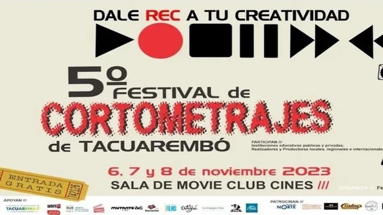 Fernando Ruiz invita al 5to Festival de cortometrajes en Tacuarembó el 6, 7 y 8 de noviembre de 2023