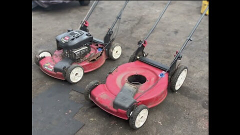 Project Pile 2 Trash Toro Recycler Mowers Into 1 #rustoleumrestoration #paintcanpicaso