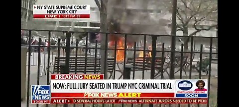 Outside the Trump trial a man just set himself on fire on live TV during a fox news broadcast🔥🔥🔥🔥🔥🔥