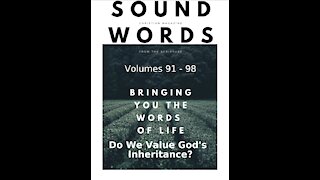 Sound Words, Do We Value God's Inheritance?