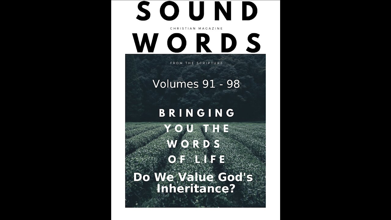 Sound Words, Do We Value God's Inheritance?