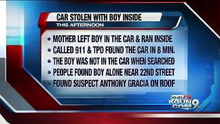 Man facing charges after stealing car with toddler inside