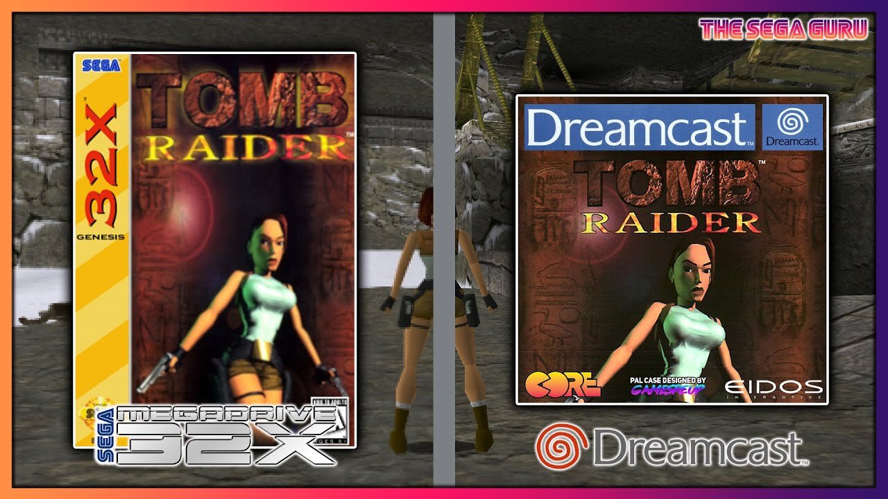 Tomb Raider Sega 32x vs Tomb Raider Sega Dreamcast - Comparison Video - 32x first level playthrough