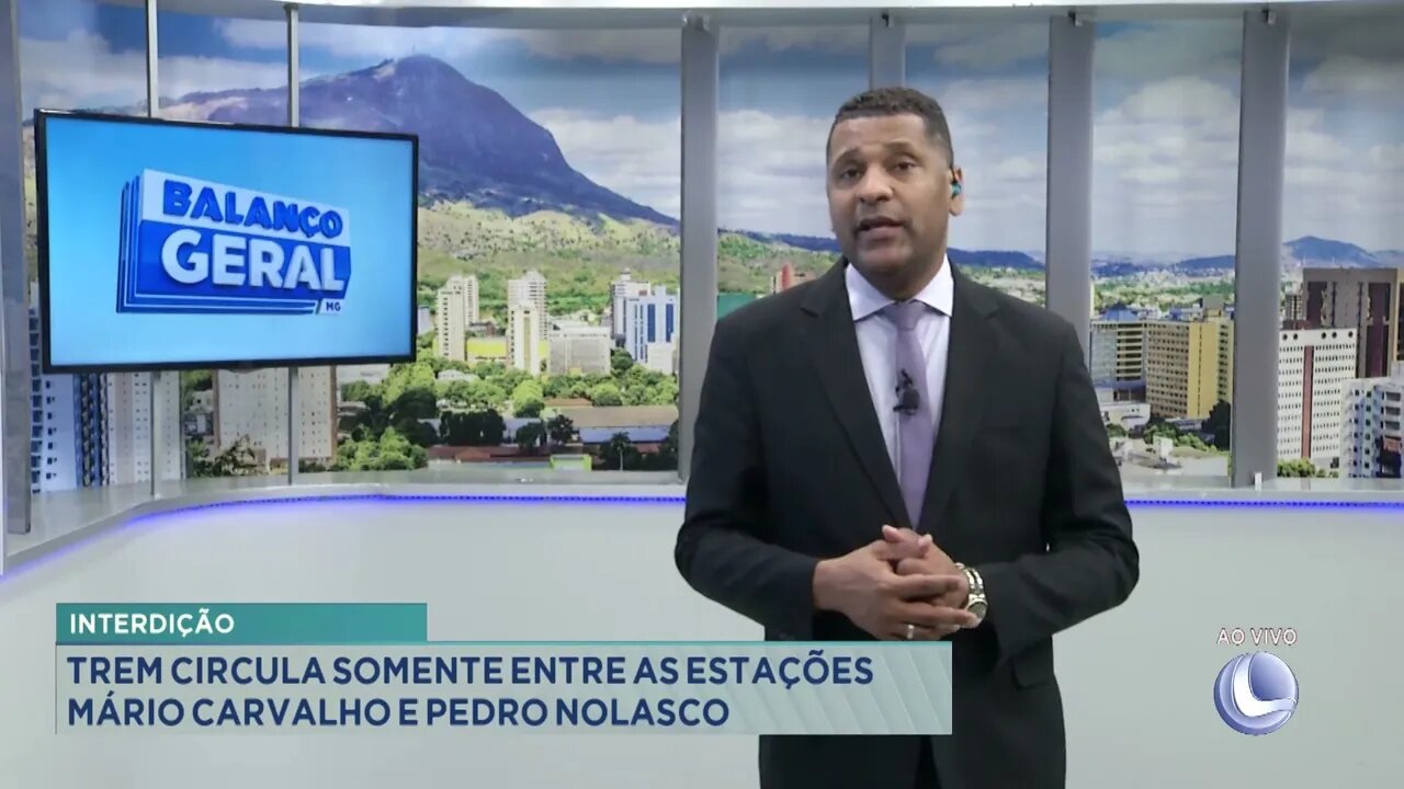Interdição: trem circula somente entre as estações Mário Carvalho e Pedro Nolasco