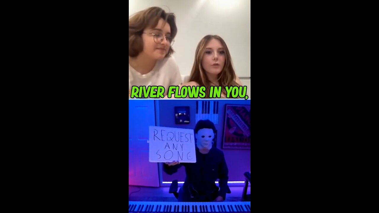 Surprise Girl With beautiful Music in Omegle