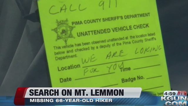 Crews continue search for missing hiker on Mount Lemmon