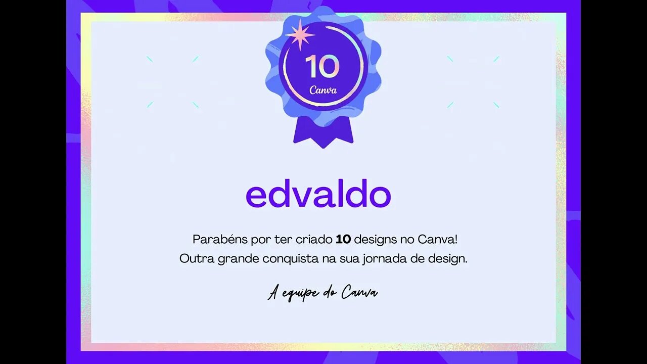 Emblema pelos seus 10 designs criados no Canva