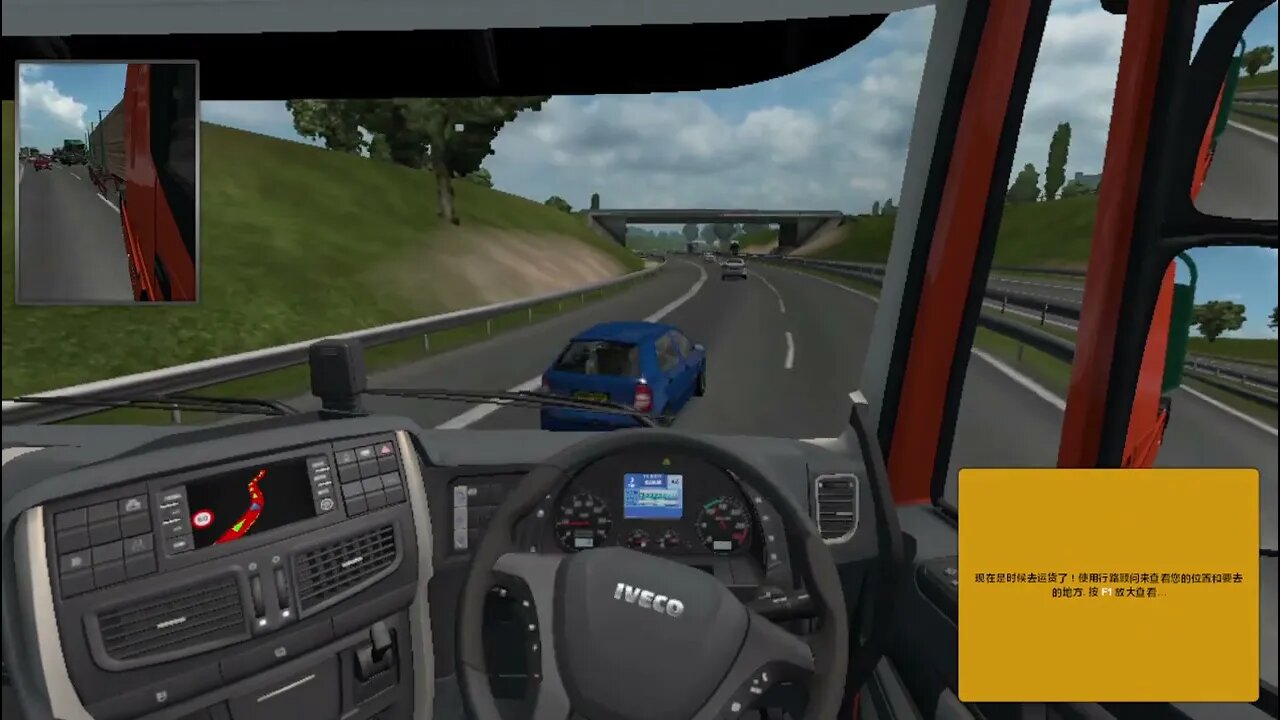 Euro Truck Simulator 2,欧洲卡车模拟2,作为一名雇佣司机运送木材,半路翻车