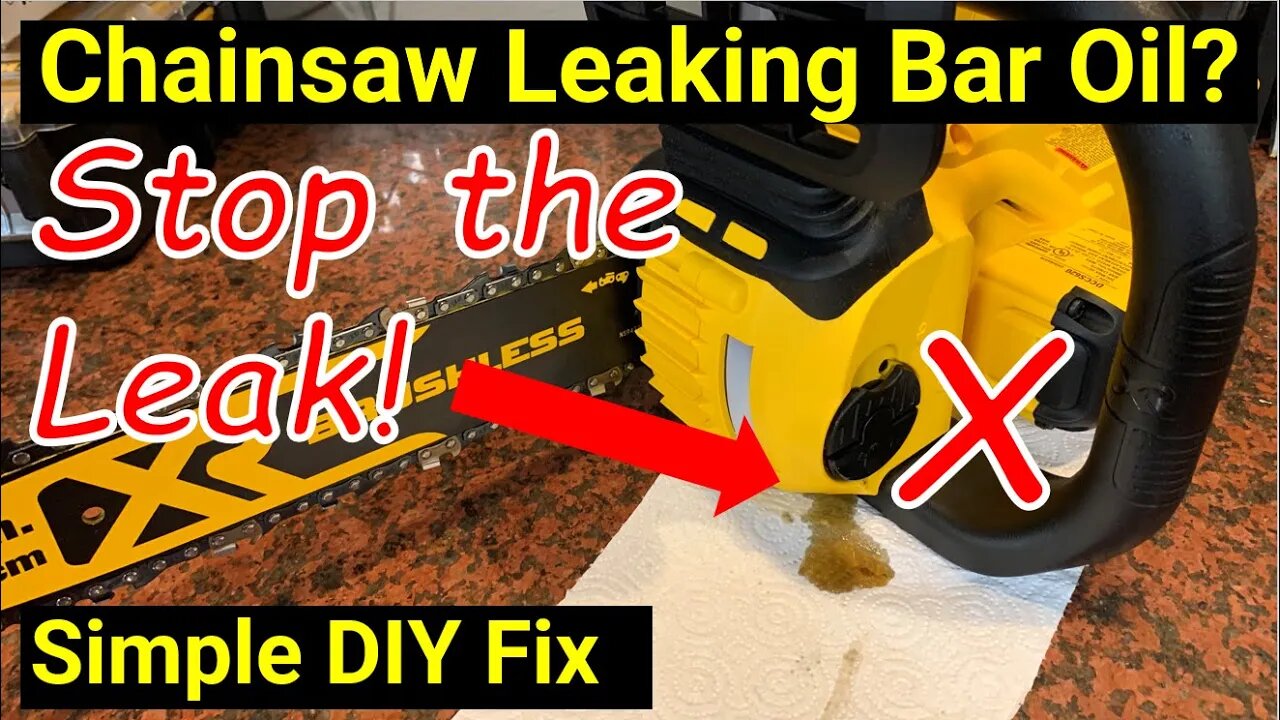 ✅ How to Stop Your Chain Saw from Leaking Bar Oil ● DeWalt Ryobi Stihl Poulan Husqvarna WORX more!