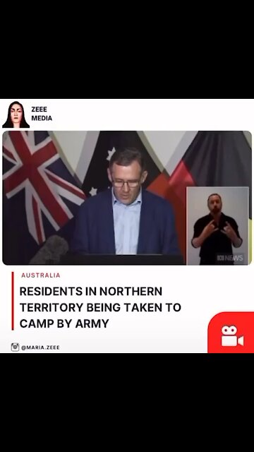 In Australia, the army is being used to take people to camps.
