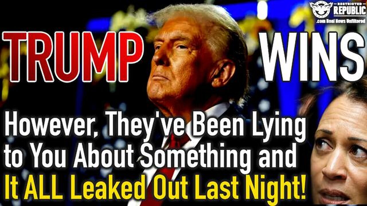 Trump Wins! However, They’Ve Been Lying To You About Something And It All Leaked Out - Nov 8