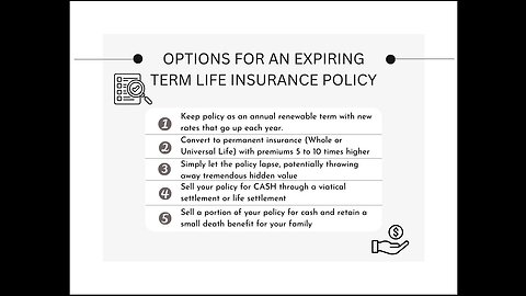 New option to sell your expiring term insurance for cash