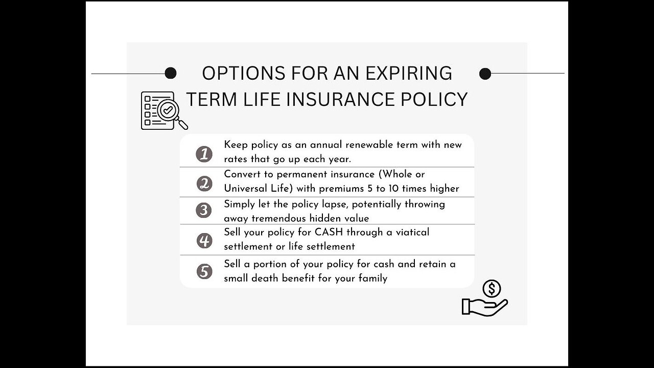 New option to sell your expiring term insurance for cash