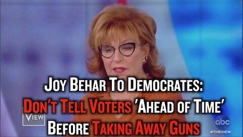 The Views Joy Behar: Don't Tell Voters 'Ahead Of Time' Before Taking Away Guns