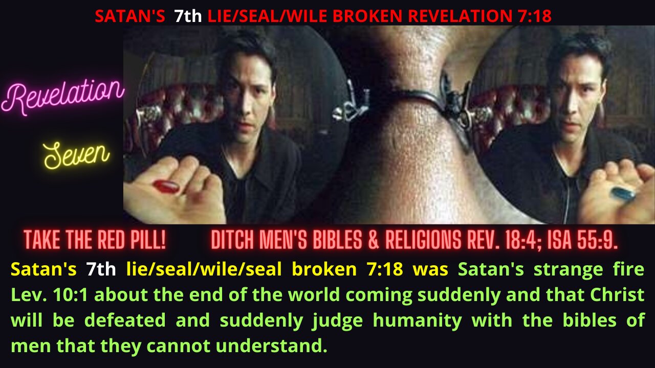 Rev. 4-7. If you can't give up faith systems of men Eph. 4:5, 14 before the 2nd coming of the Lord, He promises that He will say, "I never knew you." Acts 17:30; Rev. 18:4; Matt. 7:23.