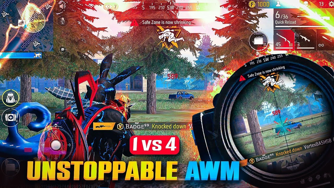 I Found AWM in the Last Moment And Became Headshots Machine - Free Fire Garena