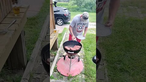 Cooking 🍳 with fire 🔥, Ribeye Steaks on the Grill