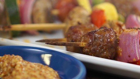 How to Make Beer & Mustard Sausage Skewers