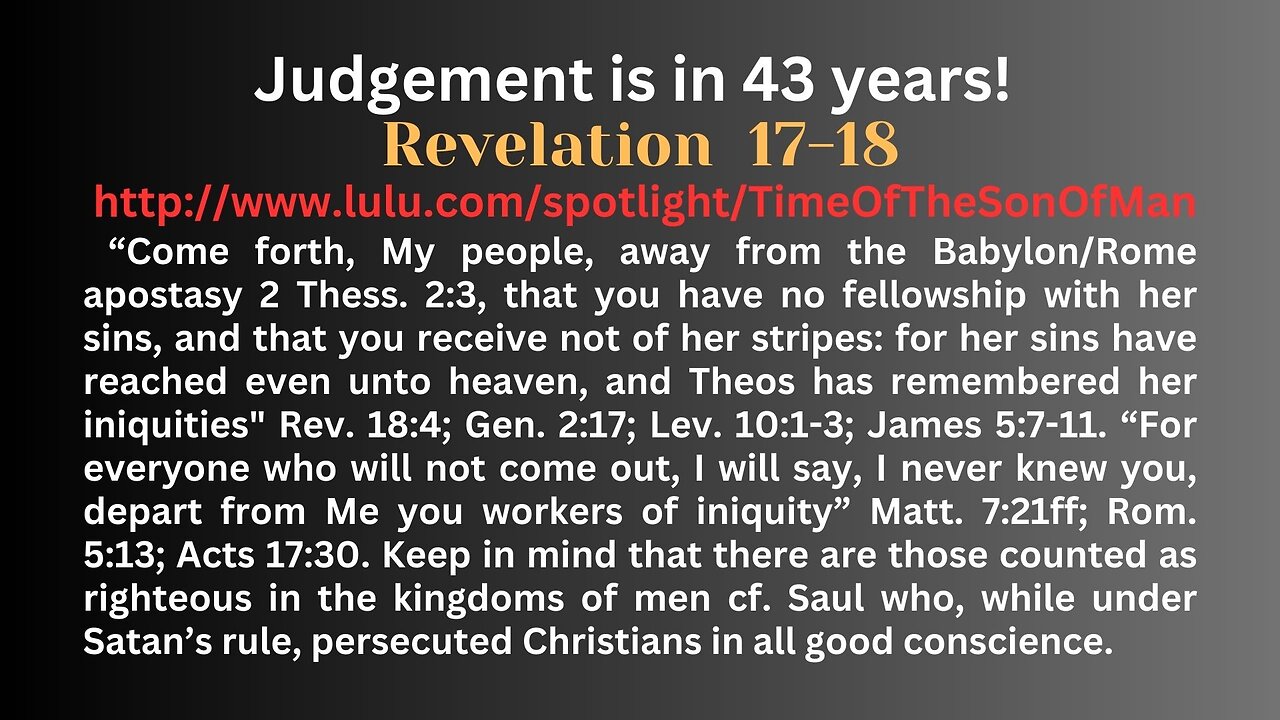 Revelation 17-18. The kingdom of heaven will break up and consume the kingdoms of men in 2066 AD.