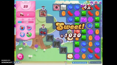 Candy Crush Level 1671 Audio Talkthrough, 3 Stars 0 Boosters