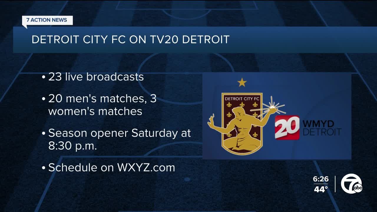TV20 Detroit to broadcast 23 live Detroit City FC matches in 2022
