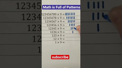 Number multiplication pattern table!