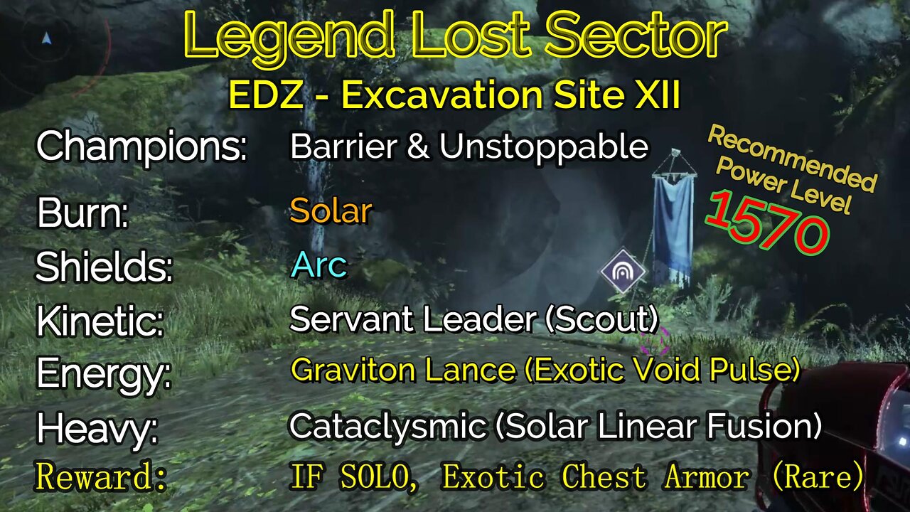 Destiny 2 Legend Lost Sector: EDZ - Excavation Site XII on my Warlock 11-18-22