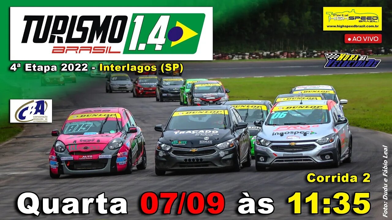 TURISMO 1.4 BR | Corrida 2 | 4ª Etapa 2022 - Interlagos (SP) | Ao Vivo