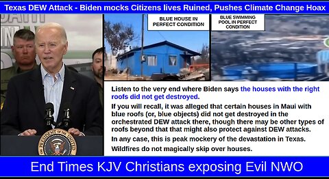 Texas DEW Attack - Biden mocks Citizens lives Ruined, Pushes Climate Change Hoax