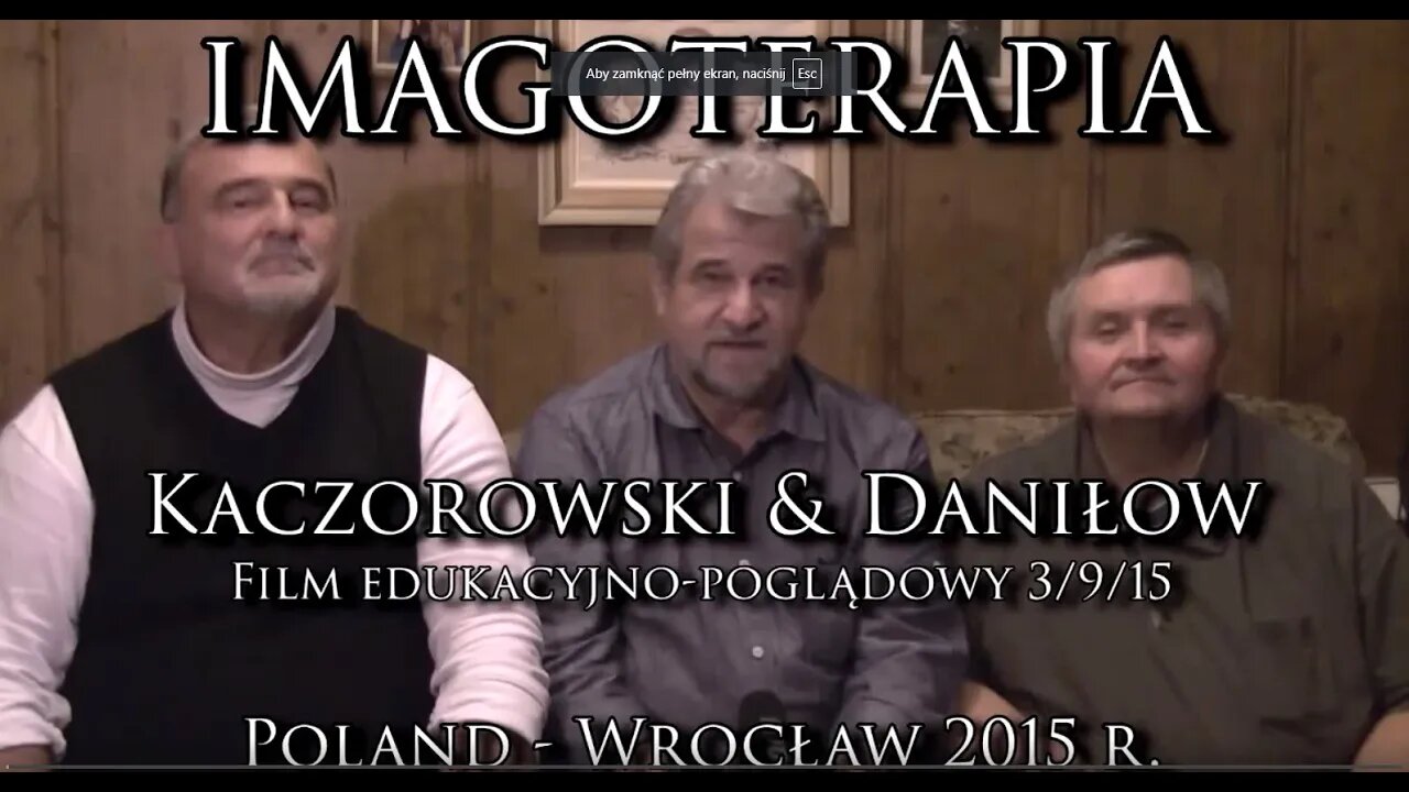 HIPNOZA I HIPNOTERAPIA WG METODY IMAGOTERAPII - SYMPOZJUM DLA UCZESTNIKÓW SEANSU /2015 ©TV IMAGO
