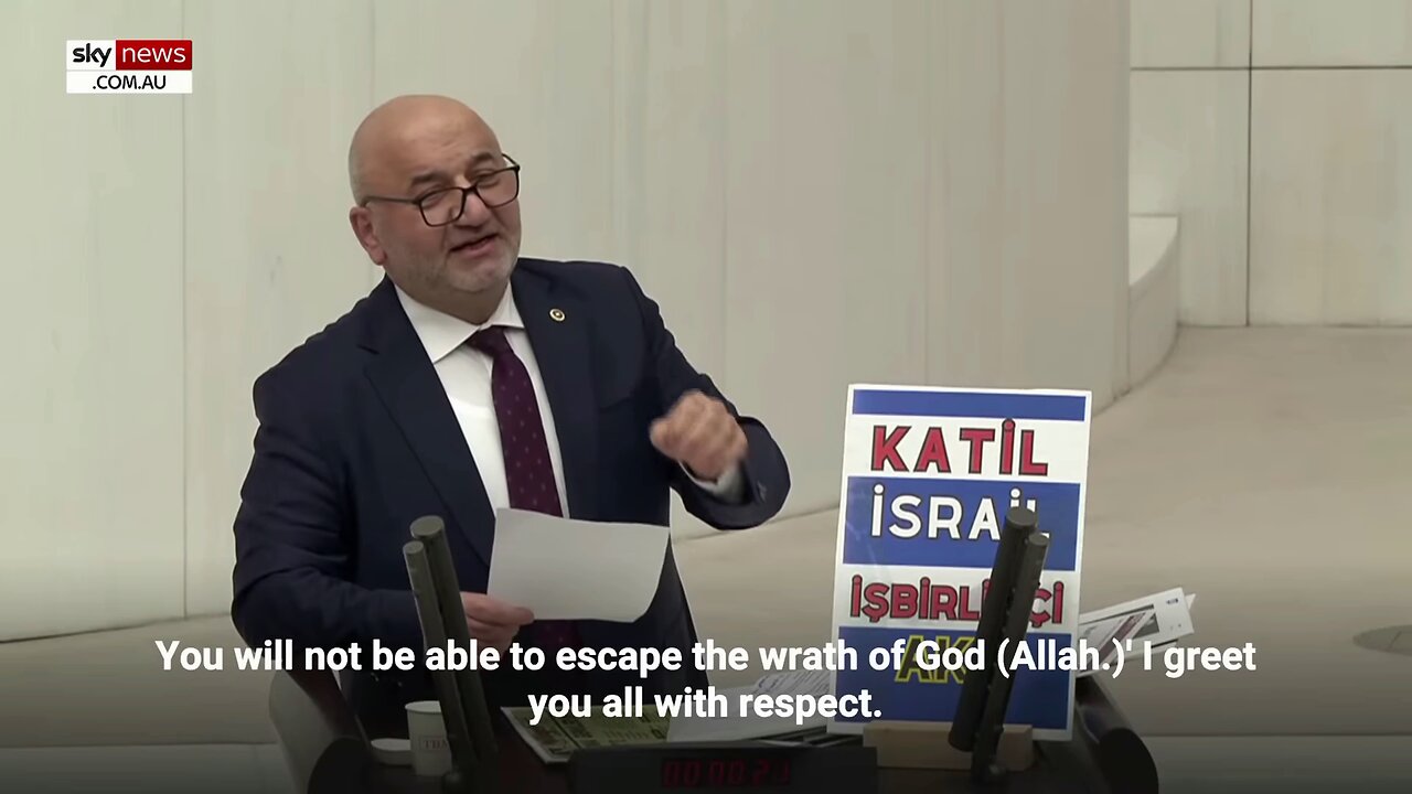 Pro-Hamas Turkish MP who collapsed after warning Israel of 'Allah's wrath' dies